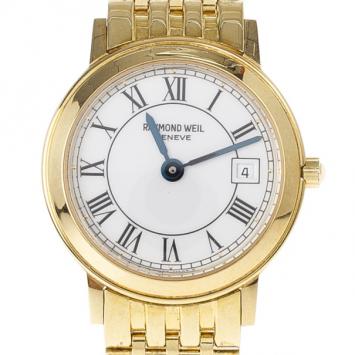 Raymond Weil 18k Yellow Gold Womens Wristwatch 24 MM