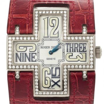 Roger Dubuis Follow Me 18k White Gold Womens Wristwatch 40 MM