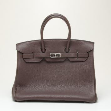 Hermes Birkin 35 Togo Chocolate Brown