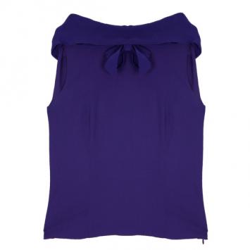 Prada Purple Sleeveless Tie Top M