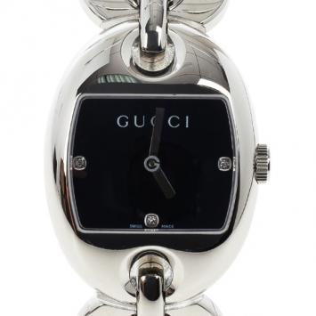 Gucci Black Stainless Steel Marina Chain 121.3 Women's Wristwatch 32MM