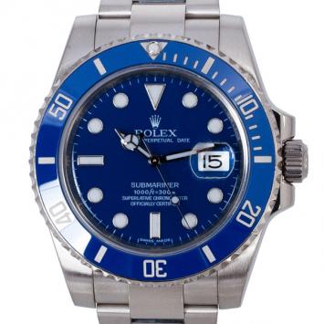 Pre Owned Rolex 18k Grey Gold Submariner Mens Wristwatch 40MM