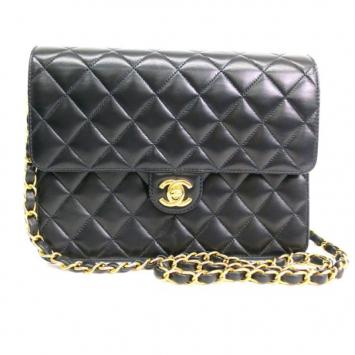 Chanel Black Lambskin Medium Classic Flap Bag