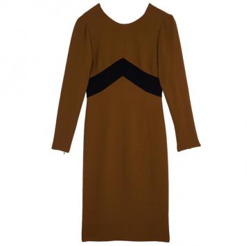 Burberry Prorsum Color Block Long Sleeve Dress S