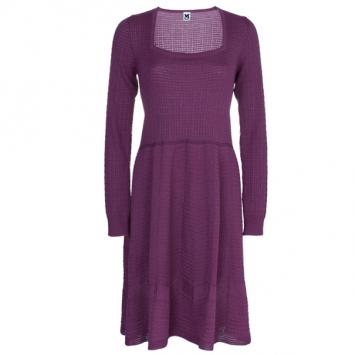 M Missoni Purple Knit Flare Dress XL