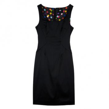 D and G Spotted Silk-Crepe Mini Dress L