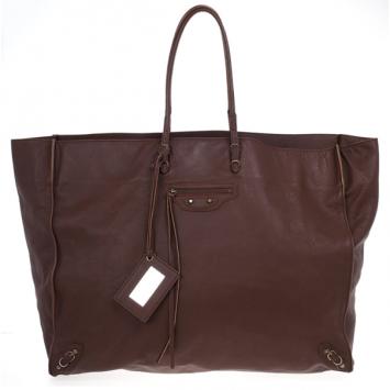 Balenciaga Brown Calfskin Papier A3