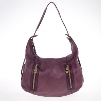 Givenchy Violet Monogram Embossed Leather Hobo