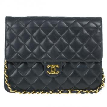 Chanel Black Matelasse Leather Small Shoulder Bag