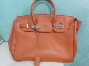 Hermes Orange Leather Birkin 35cm