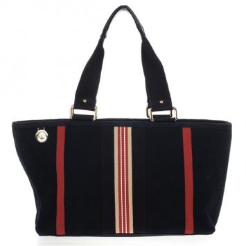 Burberry Black Canvas Tote