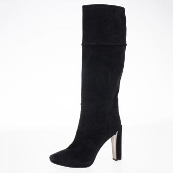 Dior Black Suede Knee Boots Size 39.5