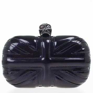 Alexander McQueen Purple Britannia Clutch