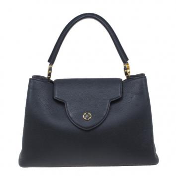 Louis Vuitton Black Taurillon Capucine MM