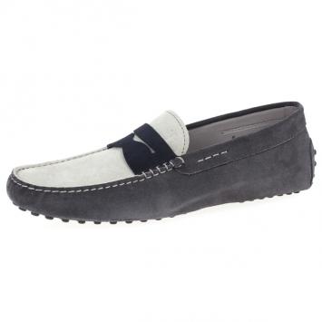Pre Owned Tod's Colorblock Suede Penny Loafers Size 42