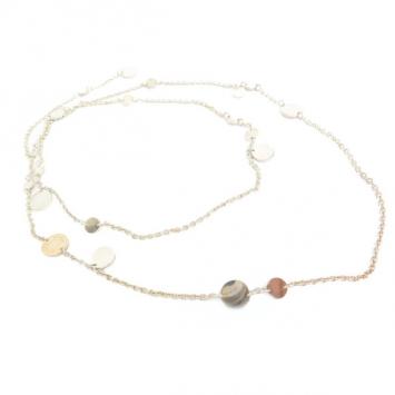 Hèrmes Confetti 18kt White and Rose Gold Long Necklace