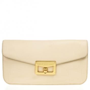Marc by Marc Jacobs Cream Bianca Clutch 