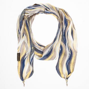 Pre Owned Louis Vuitton Silk Printed Men Scarf
