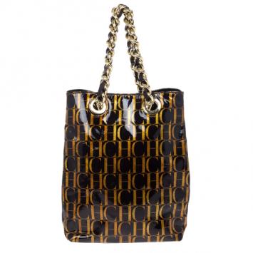 Carolina Herrera Monogram Chain Handle Tote