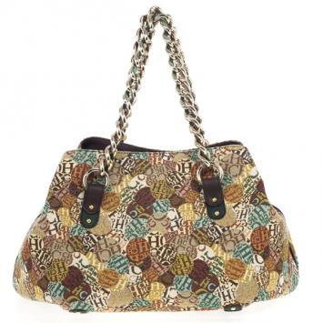 Carolina Herrera Multicolored Signature Large Tote