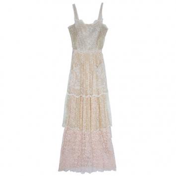 D and G Tiered Lace Dress S