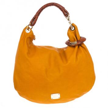 Pre Owned Jimmy Choo Orange Sky Solar Hobo