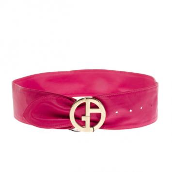 Giorgio Armani Pink Leather Waist Belt Size 44