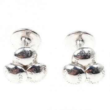 Pre Owned Louis Vuitton Silver Bouquet Cufflinks
