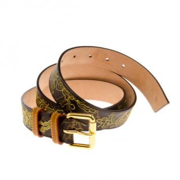Louis Vuitton Limited Edition Monogram Canvas Dentelle Belt 95 CM