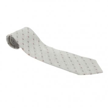 Pre Owned Ermenegildo Zegna Grey Polka Dot Tie