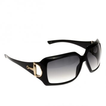 Gucci Black 2562 Horsebit Rectangle Sunglasses