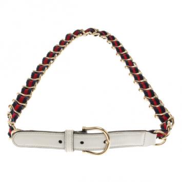 Gucci Web Detail Chain Belt