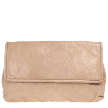 Prada Nappa Antique Leather Maxi Clutch