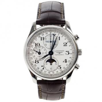 Pre Owned Longines Master Collection Moonphase Chronograph Mens Wristwatch 40 MM