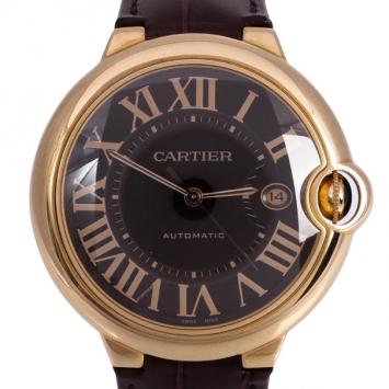 Pre Owned Cartier 18 K Rose Gold SS Ballon Bleu De Cartier Mens Watch 42 MM