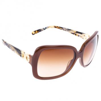 Dolce and Gabbana Brown Oversized Square Sunglasses