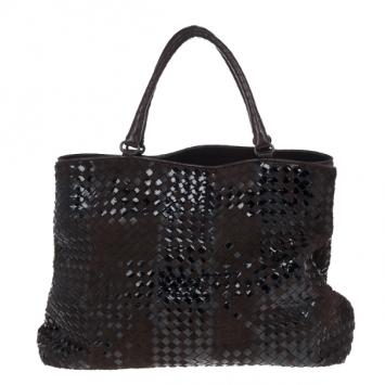 Bottega Veneta Brown Liquid Intrecciato Tote
