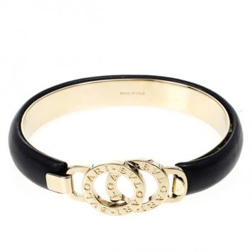 Bvlgari Black Creamy Calf Leather Bracelet 