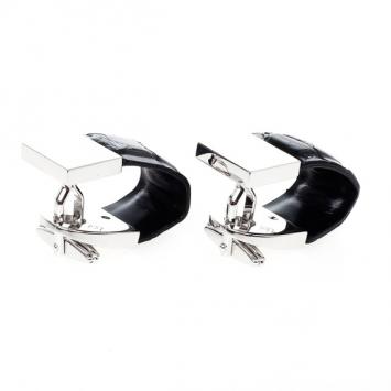 Pre Owned Alfred Dunhill Silver & Leather Cufflinks
