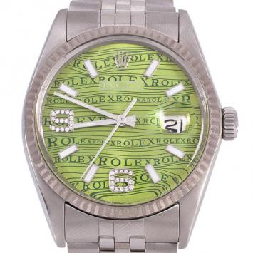 Rolex Stainless Steel  Oyster Perpetual DateJust Unisex Wristwatch 36 MM