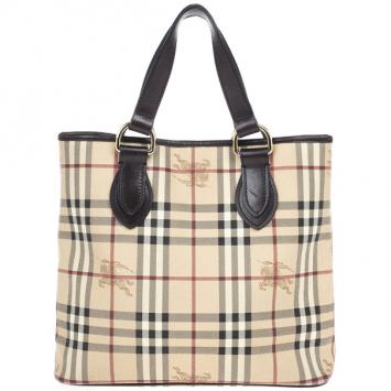 Burberry Beige Haymarket Onslow Tote