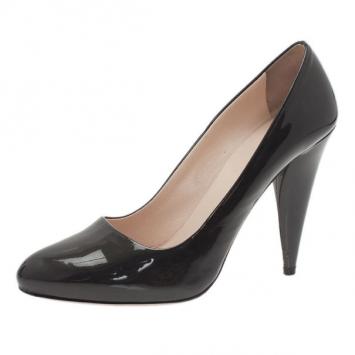 Prada Black Patent Pumps Size 40