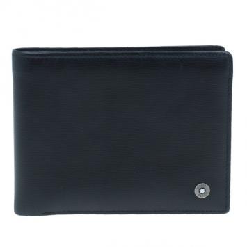 Pre Owned Montblanc Black Leather Westside with Money Clip Wallet