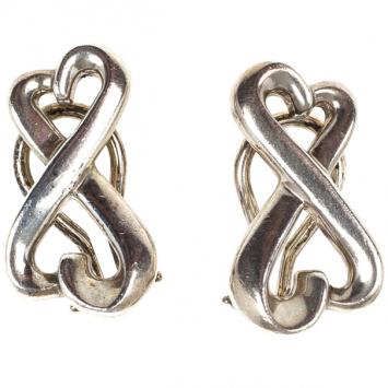 Tiffany & Co. Paloma Picasso Double Loving Heart Silver Earrings