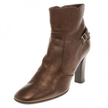 Tod's Bronze Ankle Boots Size 38