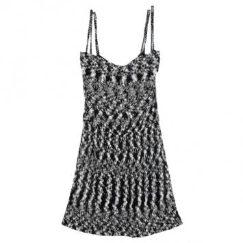 Missoni Black Cherene Sequined Crochet Knit Mini Dress S