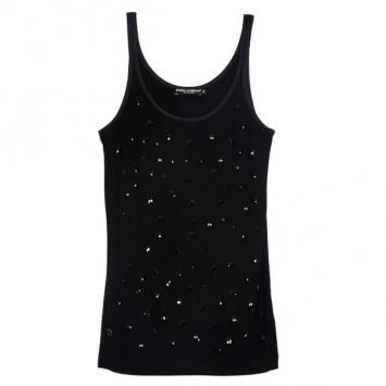Pre Owned Dolce and Gabbana Embellished Tank Top XS