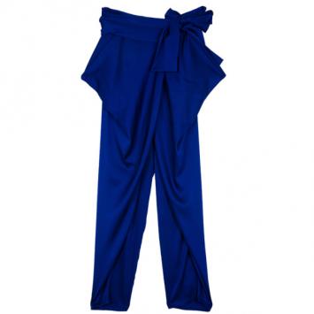 Diane Von Furstenberg Royal Blue Sarong Pants S