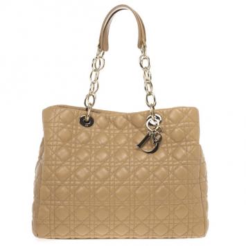 Dior Beige Lady Dior Cannage Soft Shopper Tote