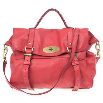 Mulberry Pink Panel Alexa Leather Satchel